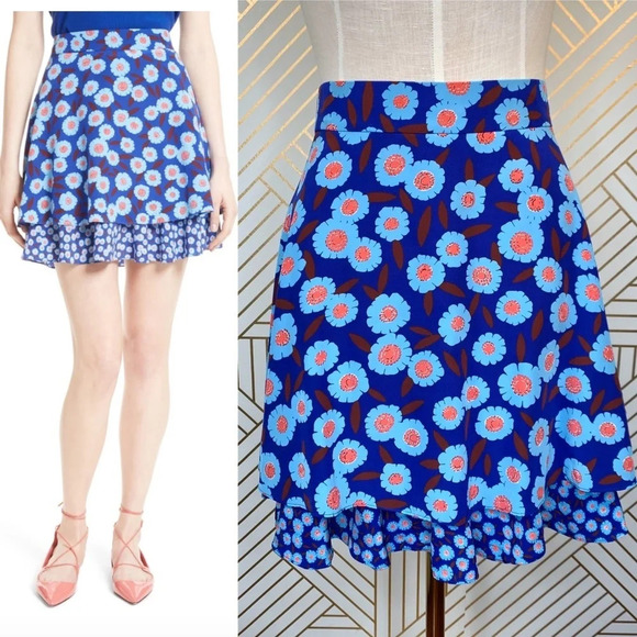 Kate Spade‎ Tangier Floral Double Layer Silk Skirt - Picture 1 of 10